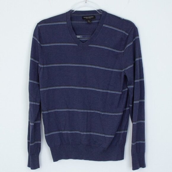 Banana Republic Other - Banana Republic Luxury Blend Striped V-Neck Sweater Size Small